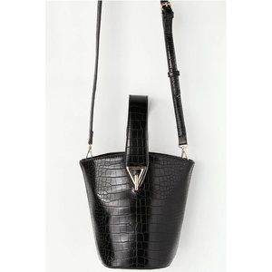 Lulus  Kaine  Black  Snake Embossed  Purse